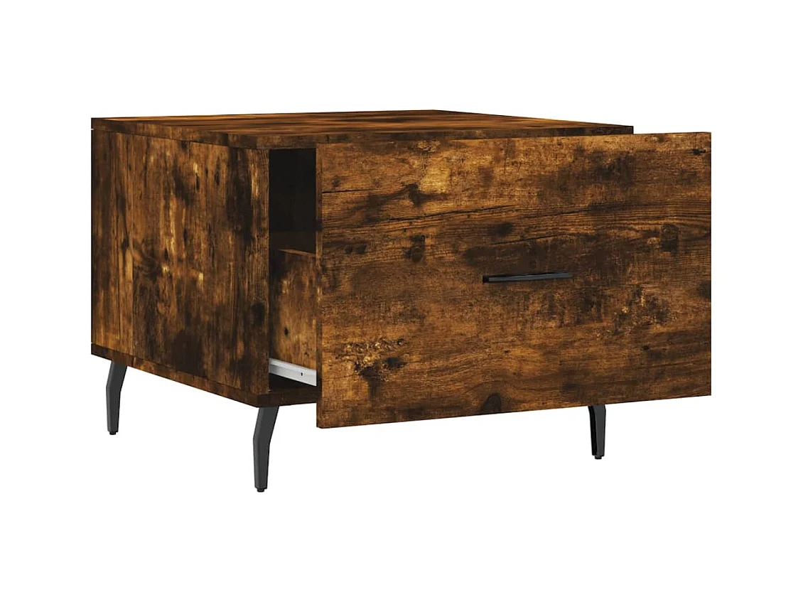 Table basse salon-Table d'appoint Chêne fumé 50x50x40 cm Bois d'ingénierie SHL20721