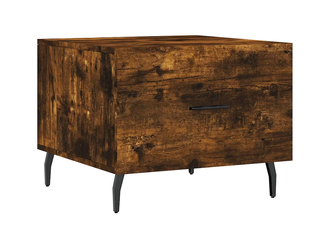 Table basse salon-Table d'appoint Chêne fumé 50x50x40 cm Bois d'ingénierie SHL20721