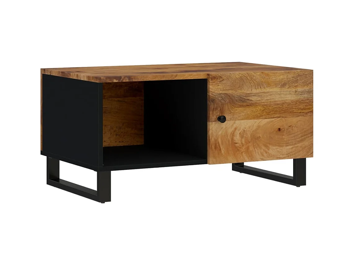 Mesa de centro | Mesa auxiliar con Infinity LED marrón roble 70x50x38 cm SHL3948