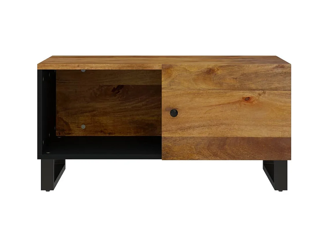 Mesa de centro | Mesa auxiliar con Infinity LED marrón roble 70x50x38 cm SHL3948