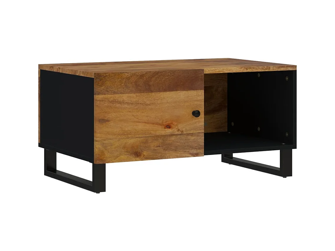 Mesa de centro | Mesa auxiliar con Infinity LED marrón roble 70x50x38 cm SHL3948