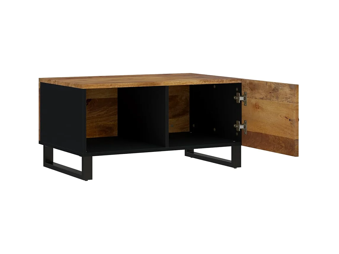 Mesa de centro | Mesa auxiliar con Infinity LED marrón roble 70x50x38 cm SHL3948