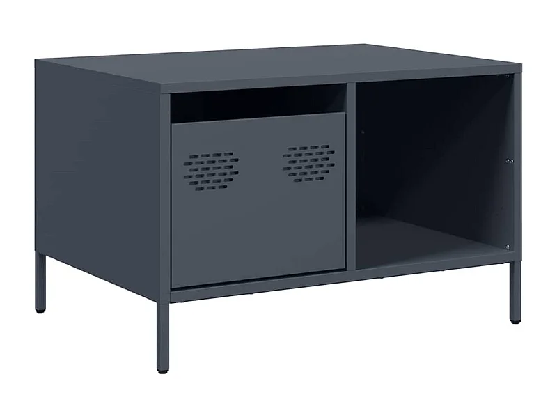 Table basse salon-Table d'appoint anthracite 68,5x50x43,5 cm acier laminé à froid SHL65765