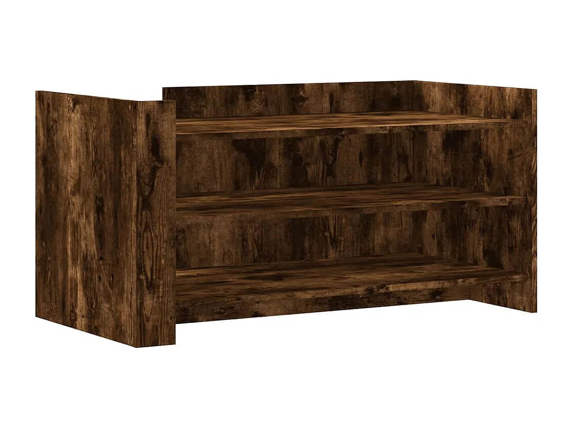 Couchtisch-Wohnzimmertisch-Beistelltische Räuchereiche 100x50x50 cm Holzwerkstoff SHL12741