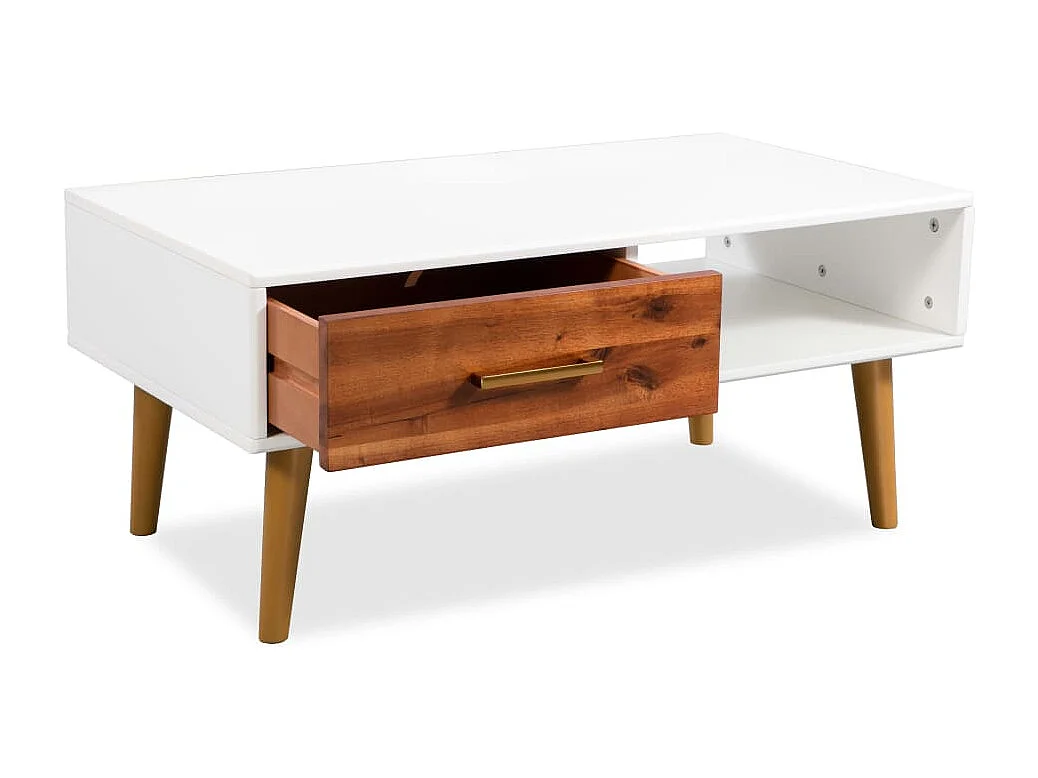 Couchtisch-Beistelltisch-Sofatisch Massivholz Akazie 90x50x40 cm SHL97401