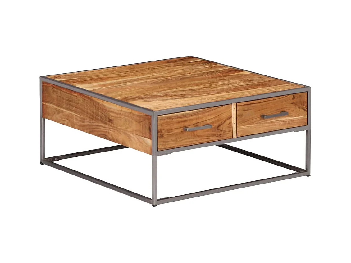 Table basse salon-Table d'appoint 75x75x35 cm Bois solide d'acacia SHL59833