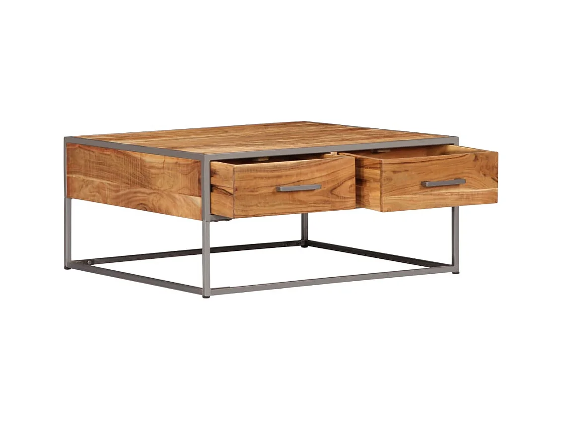 Table basse salon-Table d'appoint 75x75x35 cm Bois solide d'acacia SHL59833