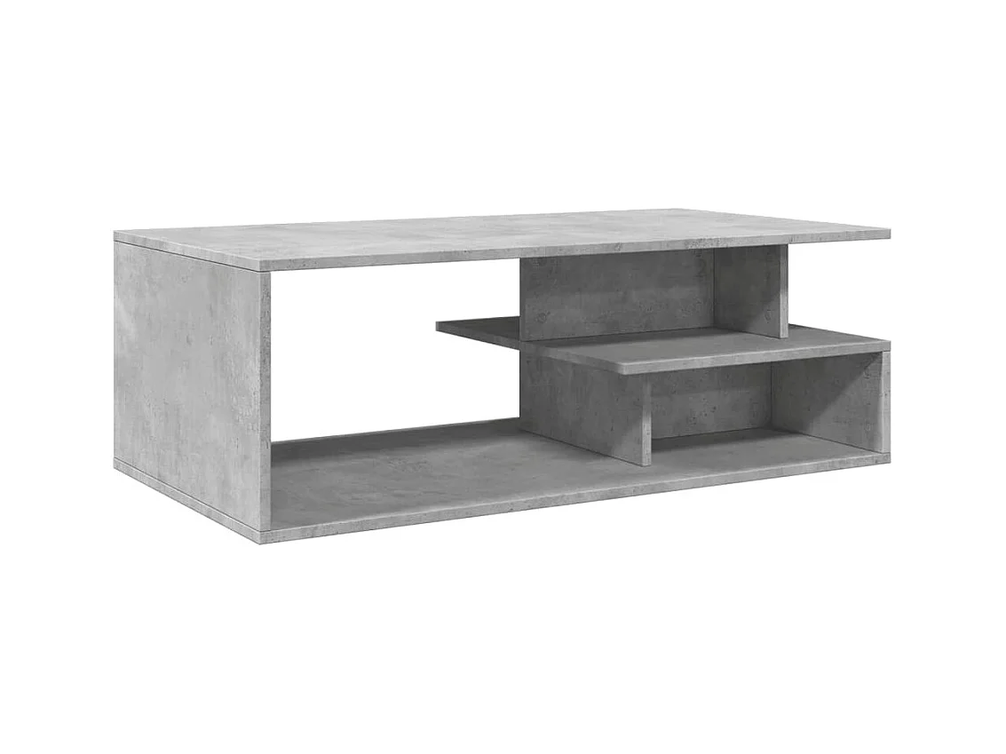 Table basse salon-Table d'appoint gris béton 102x55x35 cm bois d'ingénierie SHL54055