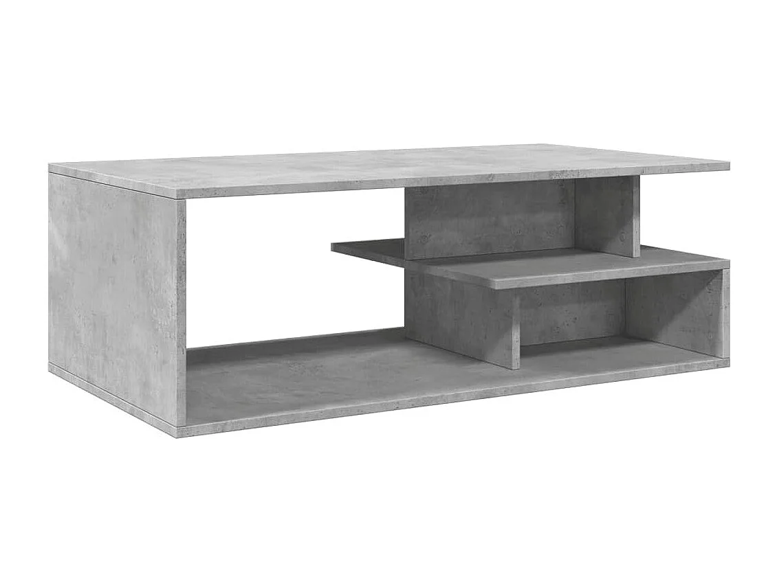 Table basse salon-Table d'appoint gris béton 102x55x35 cm bois d'ingénierie SHL54055