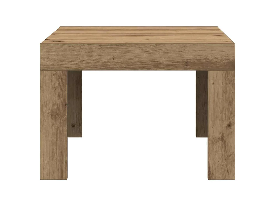 Table basse salon-Table d'appoint chêne artisanal 50x50x35 cm Bois d'ingénierie SHL55359