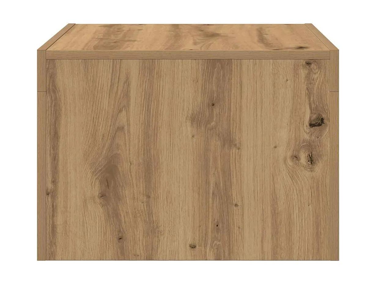 Table basse salon-Table d'appoint chêne artisanal 50x50x35 cm Bois d'ingénierie SHL55359