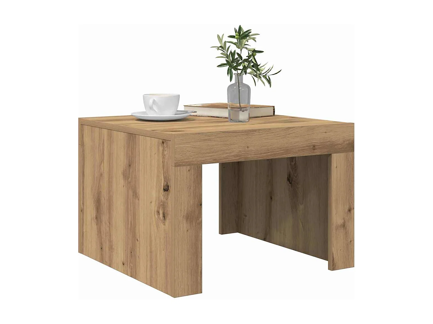 Couchtisch-Wohnzimmertisch-Beistelltische Artisan-Eiche 50x50x35 cm Holzwerkstoff SHL89850
