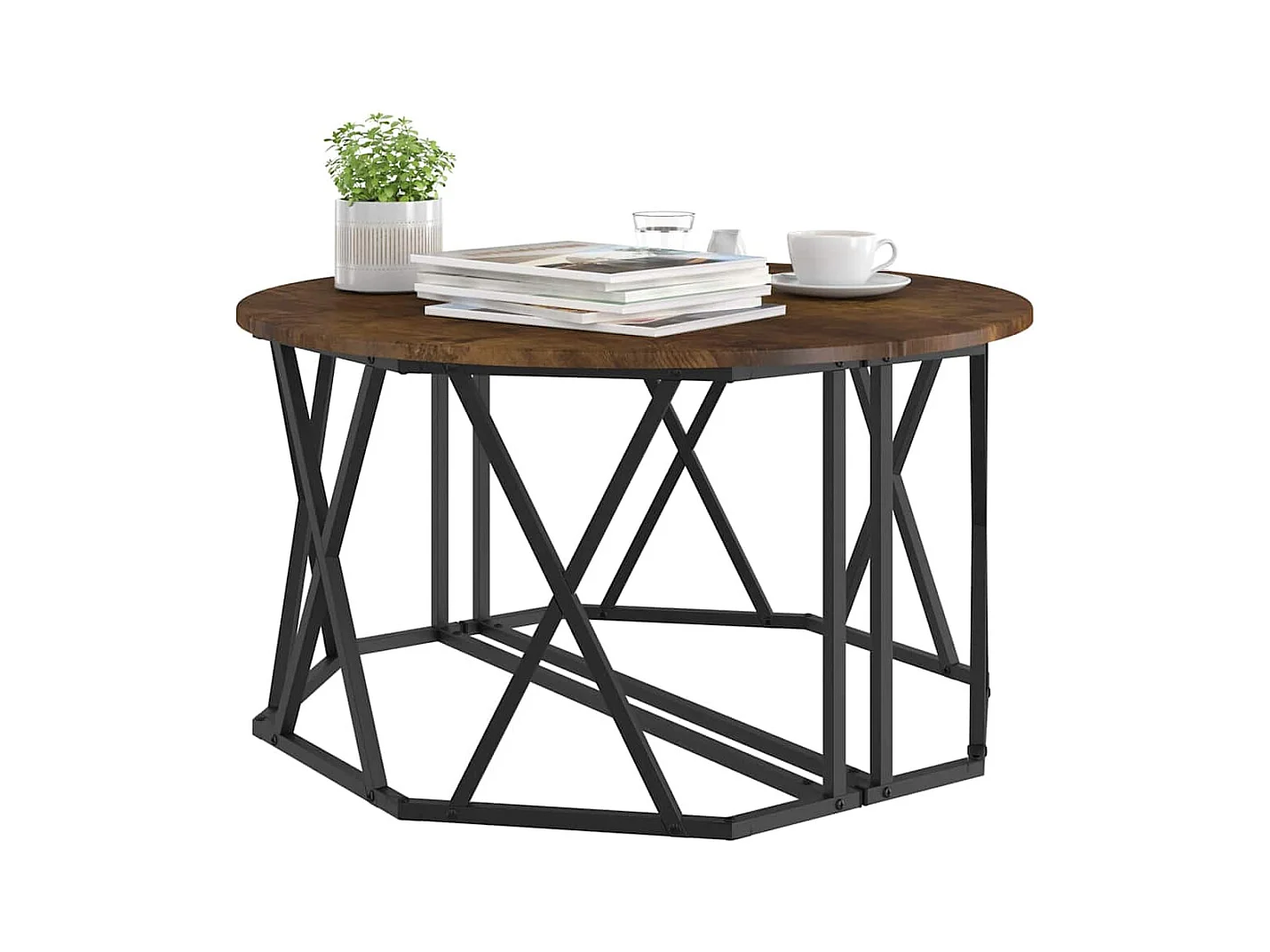 Mesa de centro-Mesa auxiliar-Mesita de centro madera de ingeniería roble Sonoma 101x49x52 cm SHL3132