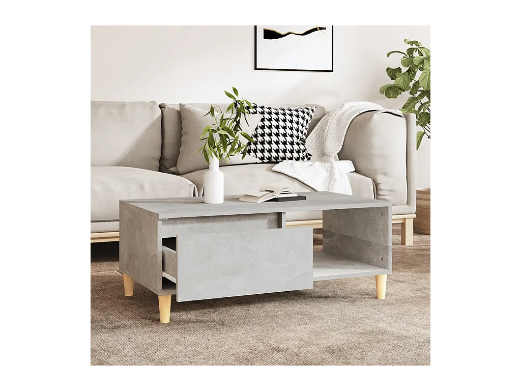 Mesa de centro | Mesa auxiliar madera contrachapada roble Sonoma 100x50x45 cm SHL541643