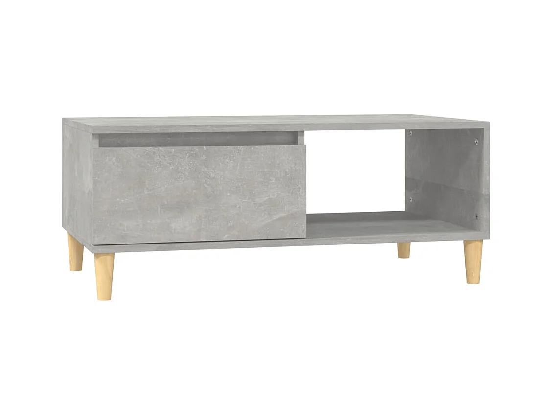 Table basse salon-Table d'appoint Gris béton 90x50x36,5 cm Bois d'ingénierie SHL18479