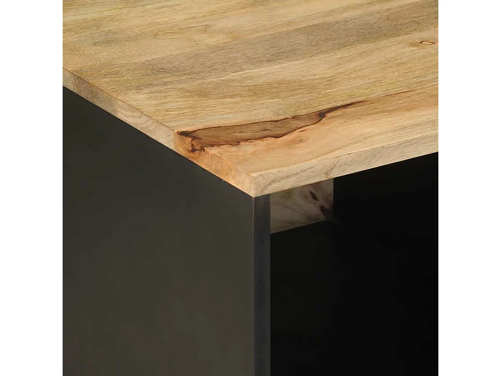 Mesas de centro apilables | Mesitas auxiliares 3 pzas madera maciza acacia y hierro SHL3800