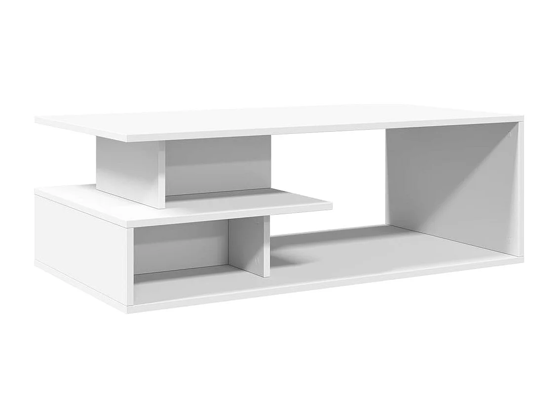 Couchtisch-Wohnzimmertisch-Beistelltische Weiß 102x55x35 cm Holzwerkstoff SHL77936