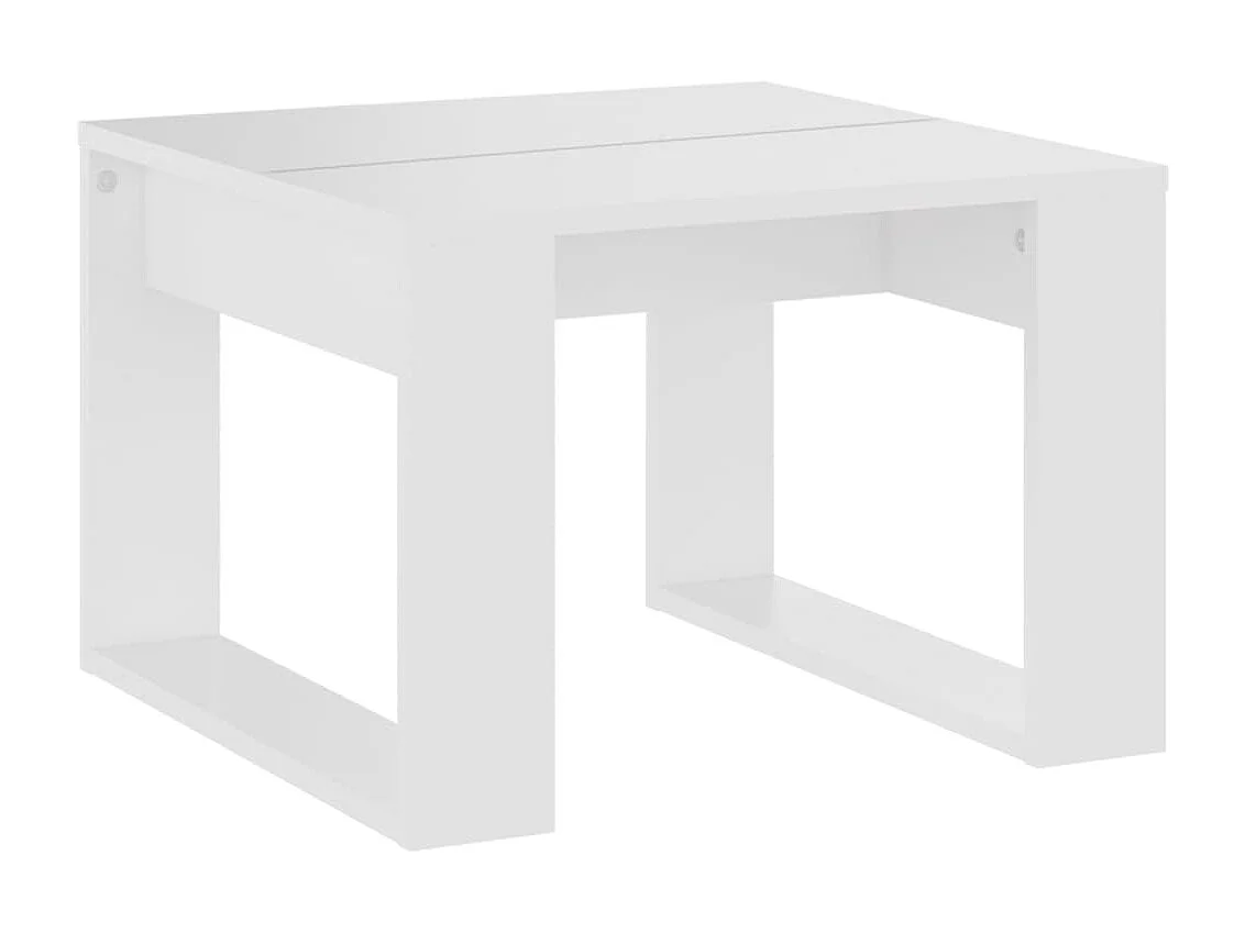 Couchtisch-Beistelltische-Sofatisch Weiß 50x50x35 cm Holzwerkstoff SHL77996