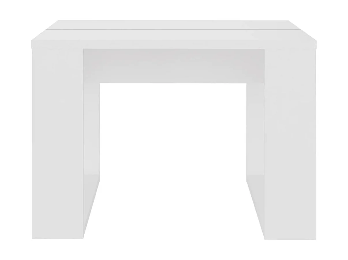 Couchtisch-Beistelltische-Sofatisch Weiß 50x50x35 cm Holzwerkstoff SHL77996