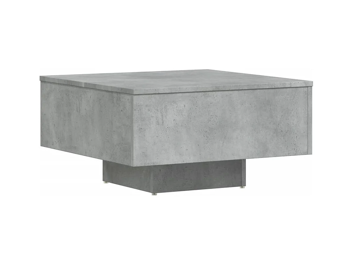 Table basse salon-Table d'appoint gris béton 60x60x31,5 cm bois d'ingénierie SHL21075