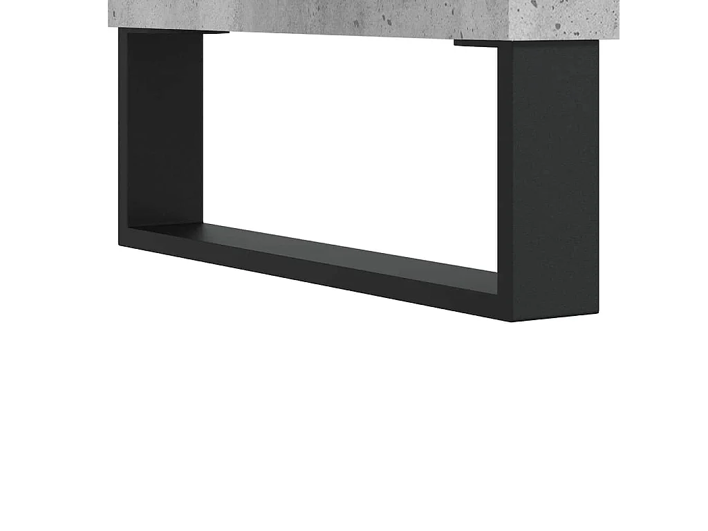 Mesa de centro | Mesa auxiliar puertas de vidrio gris hormigón 68,5x50x50 cm SHL3461