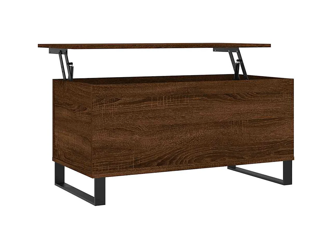 Mesa de centro | Mesa auxiliar superficie vidrio negra y acero 30x30x40 cm SHL2483