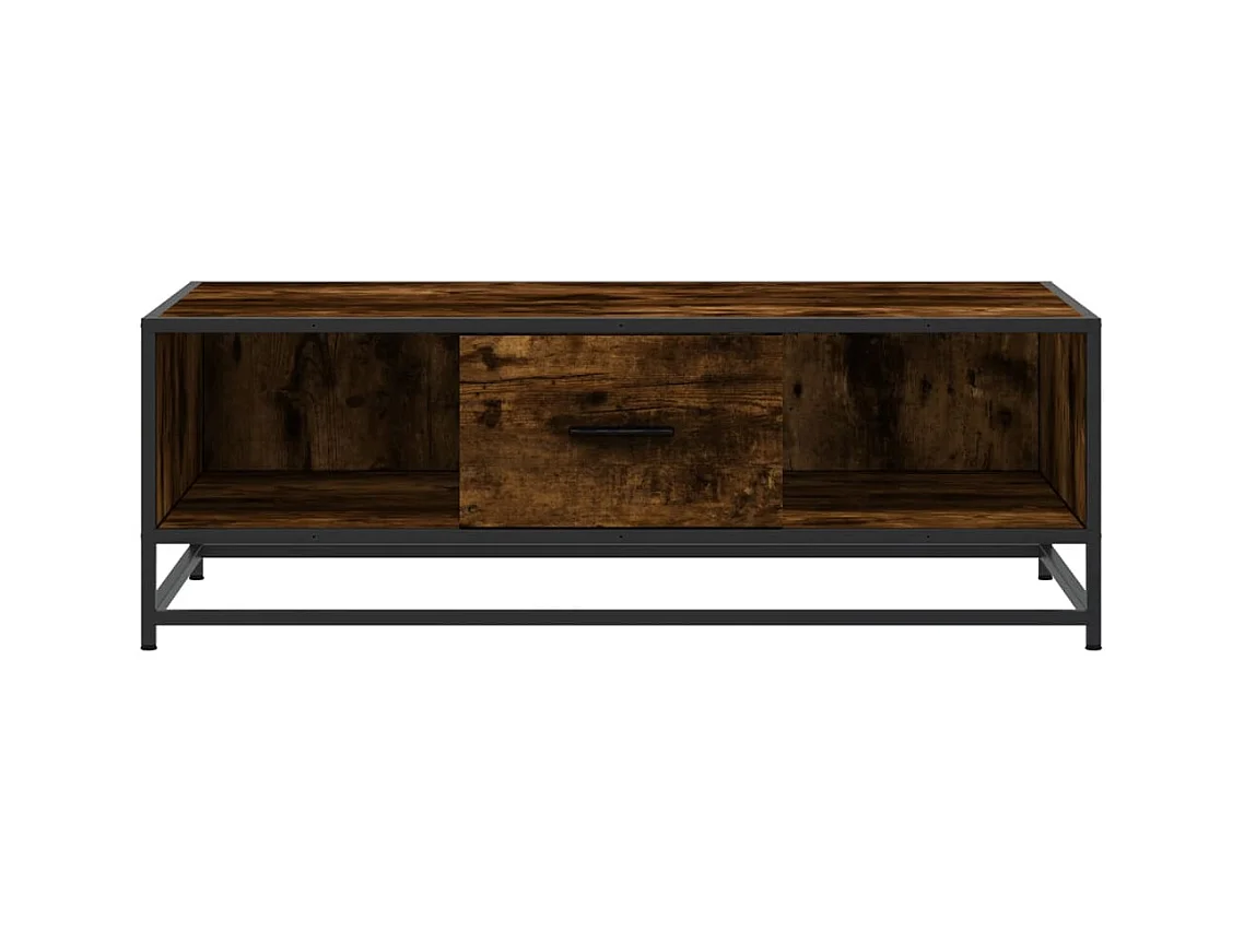 Mesa de centro-Mesa auxiliar madera maciza de pino gris 80x50x40 cm SHL3808