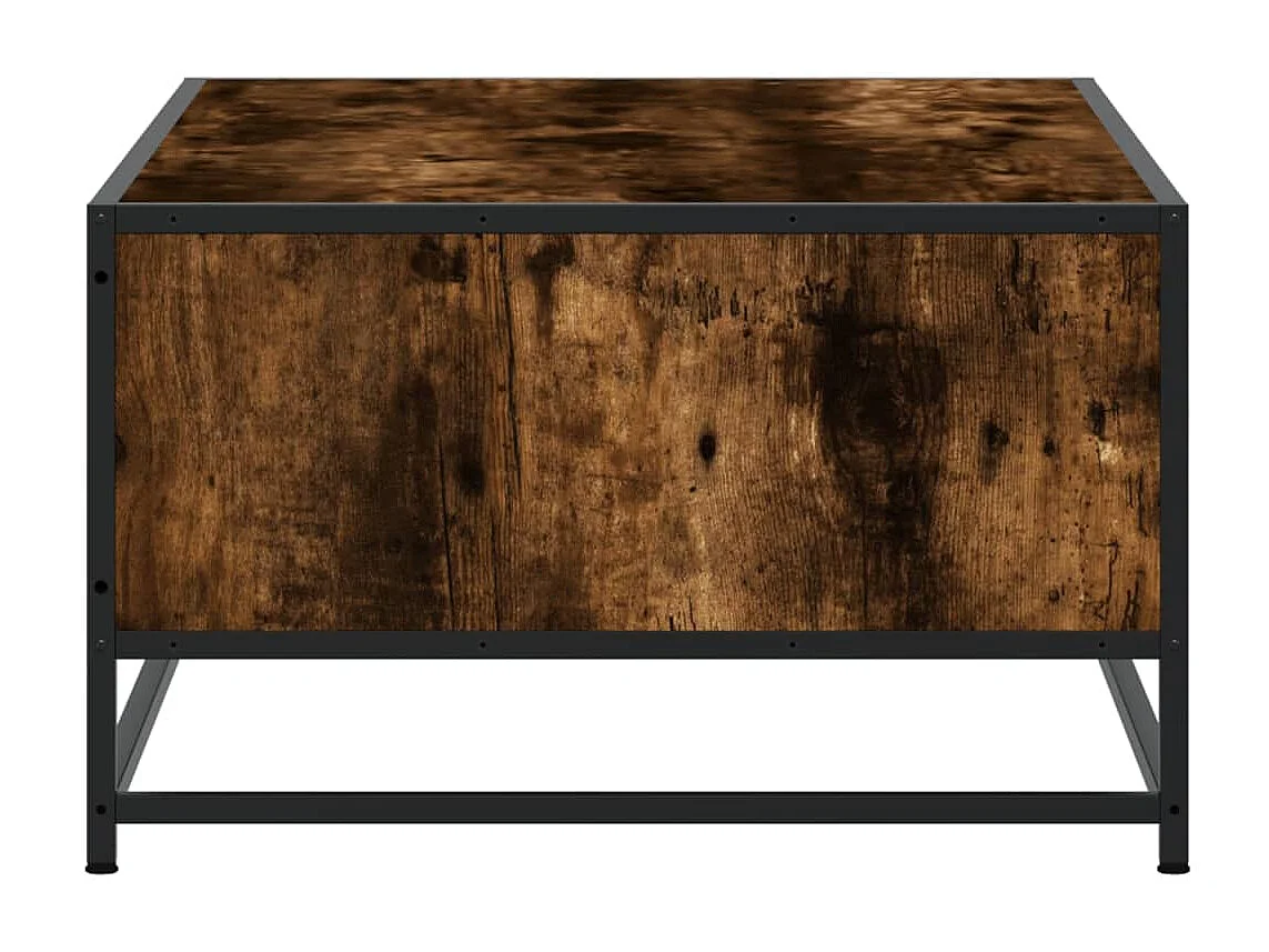 Mesa de centro-Mesa auxiliar madera maciza de pino gris 80x50x40 cm SHL3808