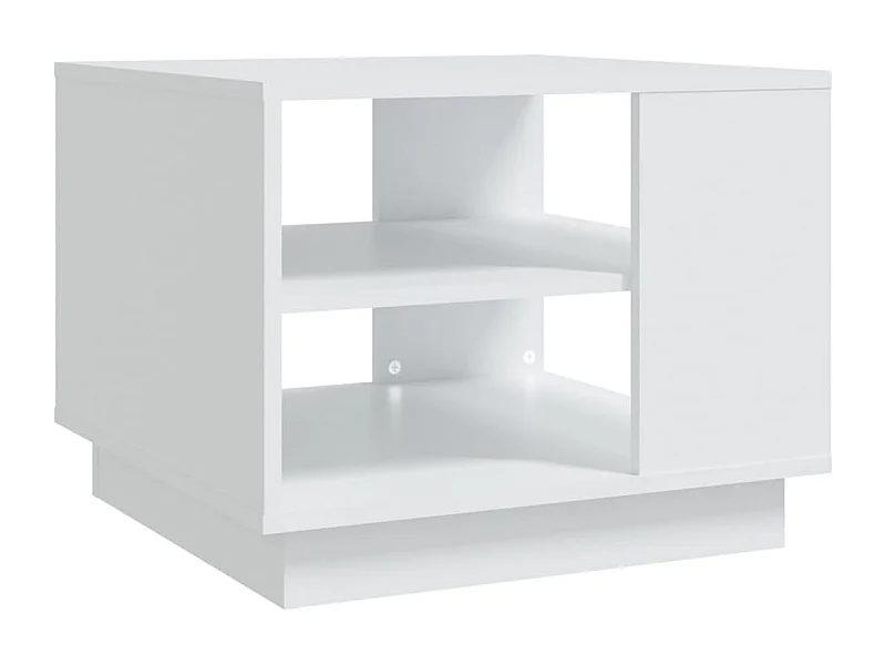 Table basse salon-Table d'appoint blanc 55x55x43 cm bois d'ingénierie SHL22334