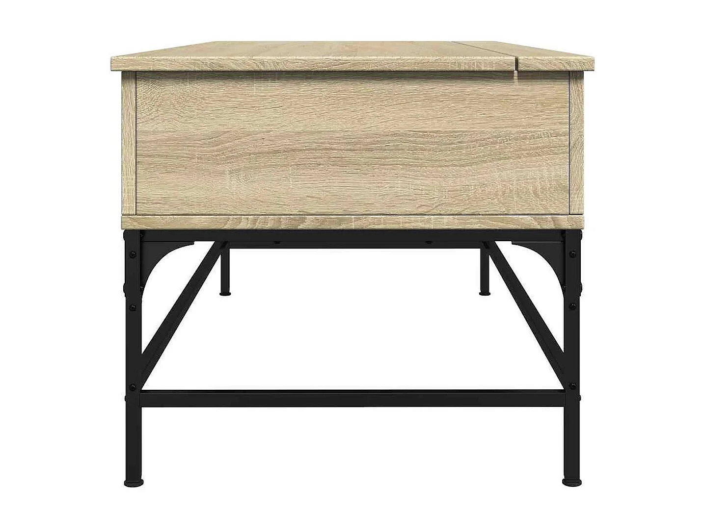 Couchtisch-Wohnzimmertisch-Beistelltische Sonoma-Eiche 100x50x45 cm Holzwerkstoff und Metall SHL48851