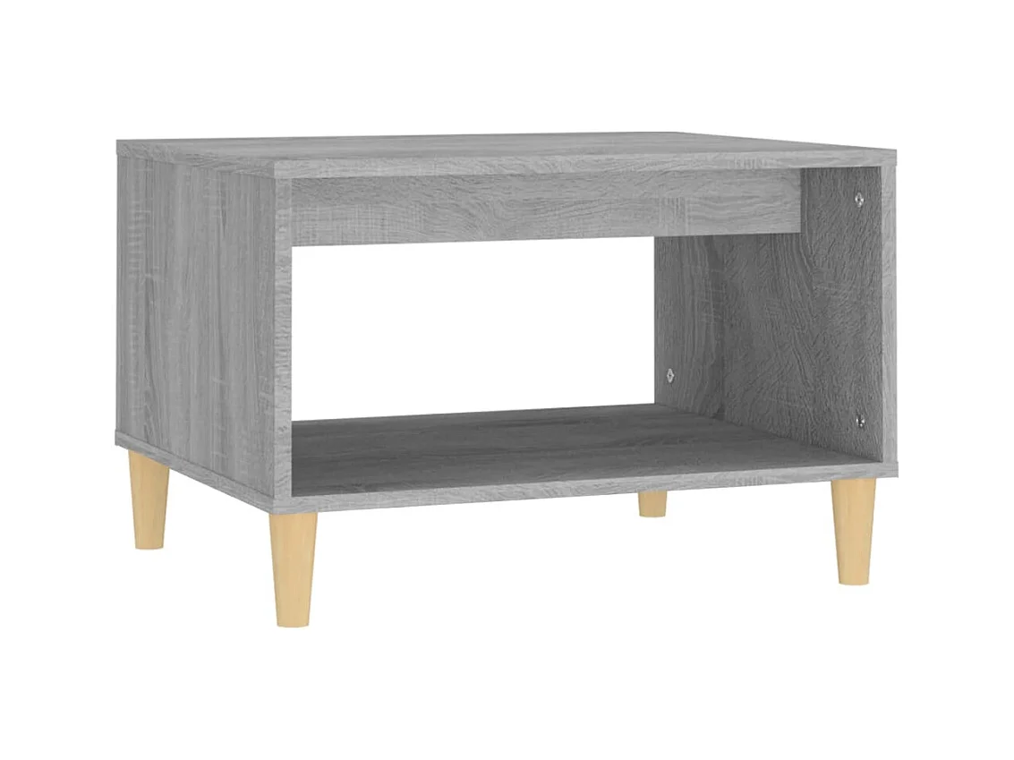 Mesa de centro | Mesa auxiliar madera contrachapada negro 55x55x36,5 cm SHL4212