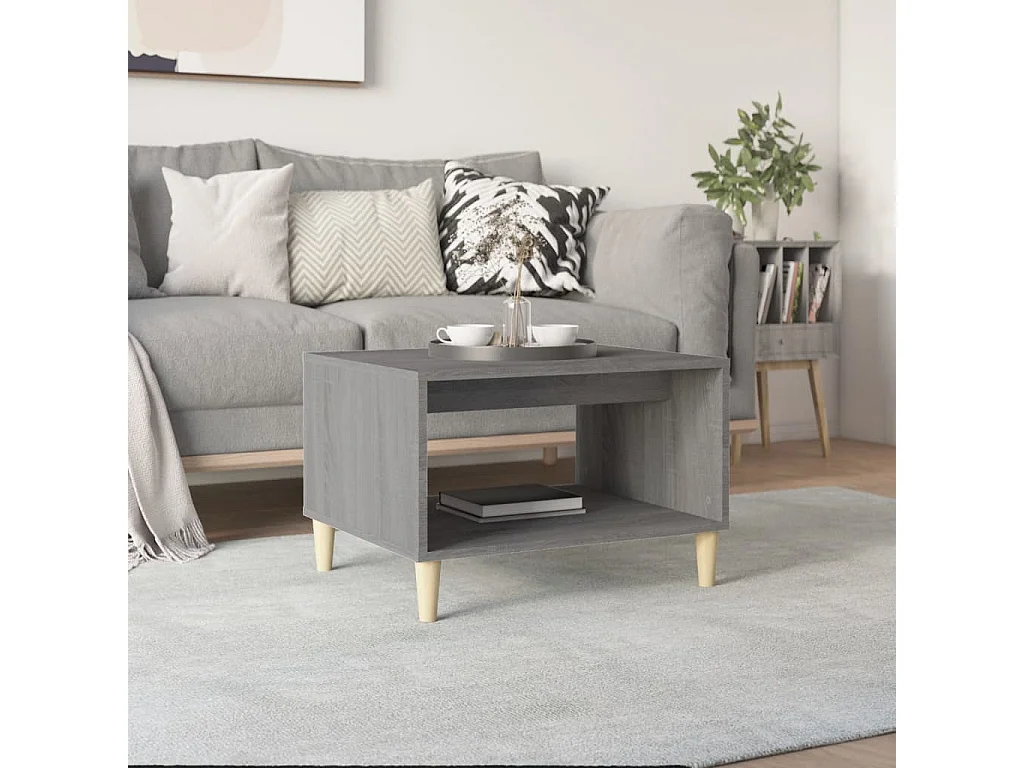 Couchtisch-Sofatisch-Beistelltische Grau Sonoma 60x50x40 cm Holzwerkstoff SHL90136