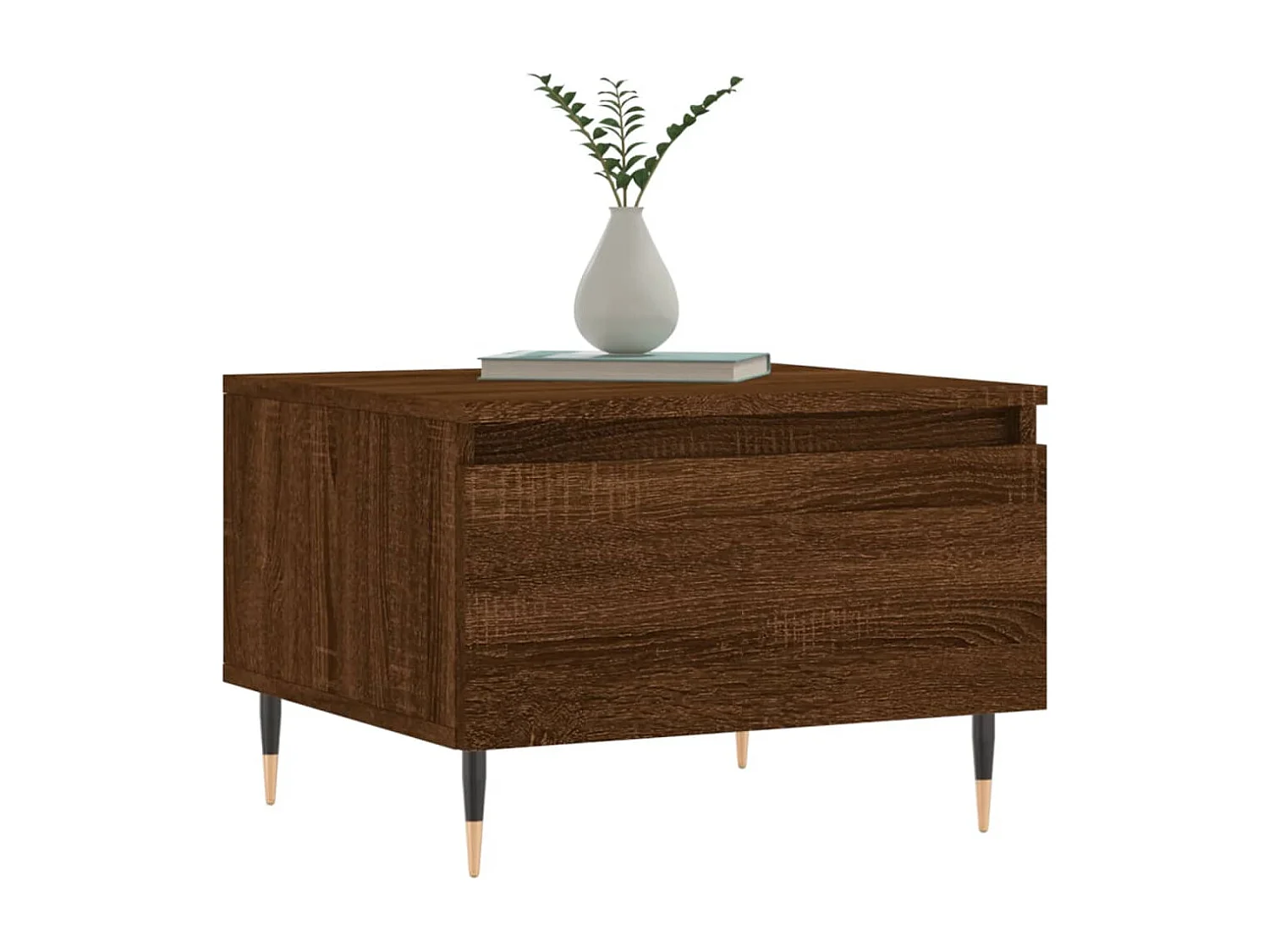 Mesa de centro | Mesa auxiliar madera maciza de mango negra 100x54x40 cm SHL3840