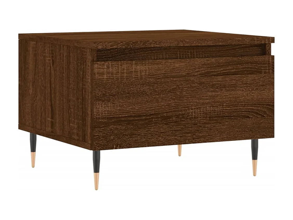 Conjunto de 2 Mesas de Centro | Mesa de apoio | Mesa de café 50x46x35 cm deriv. madeira carvalho castanho