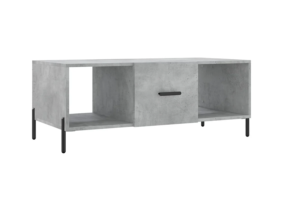Table basse salon-Table d'appoint gris béton 102x50x40 cm bois d'ingénierie SHL39221