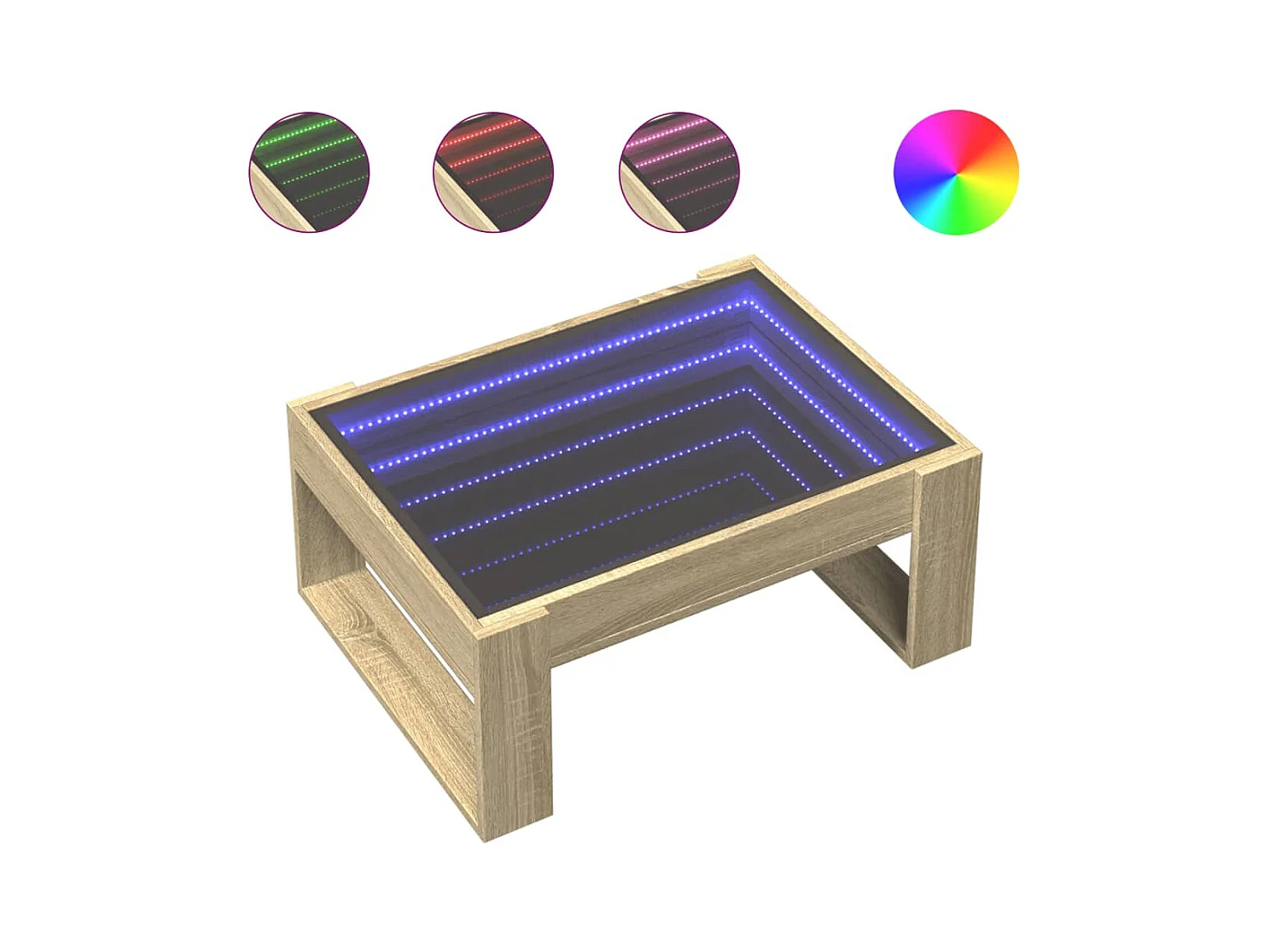 Mesa de centro-Mesa auxiliar madera de ingeniería gris hormigón 40x40x42 cm SHL3948