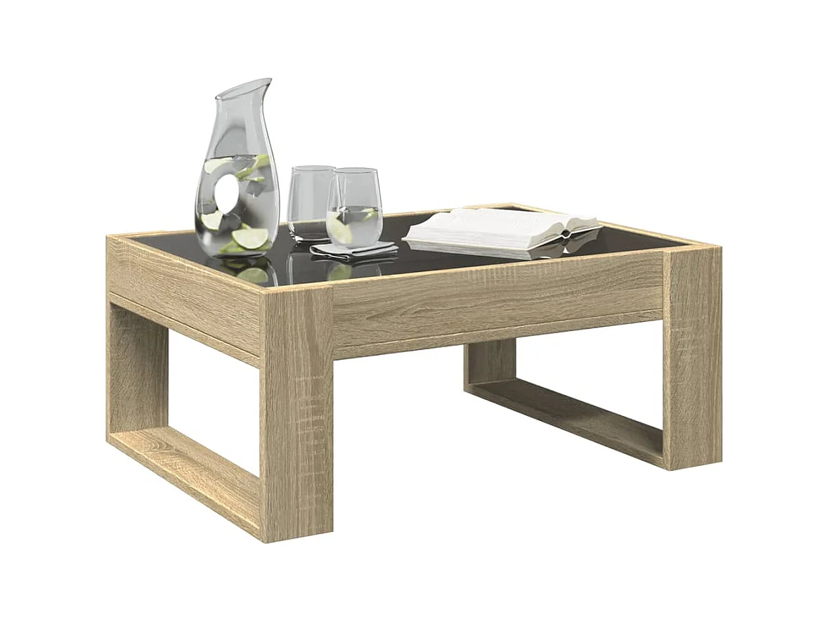 Mesa de centro-Mesa auxiliar madera de ingeniería gris hormigón 40x40x42 cm SHL3948