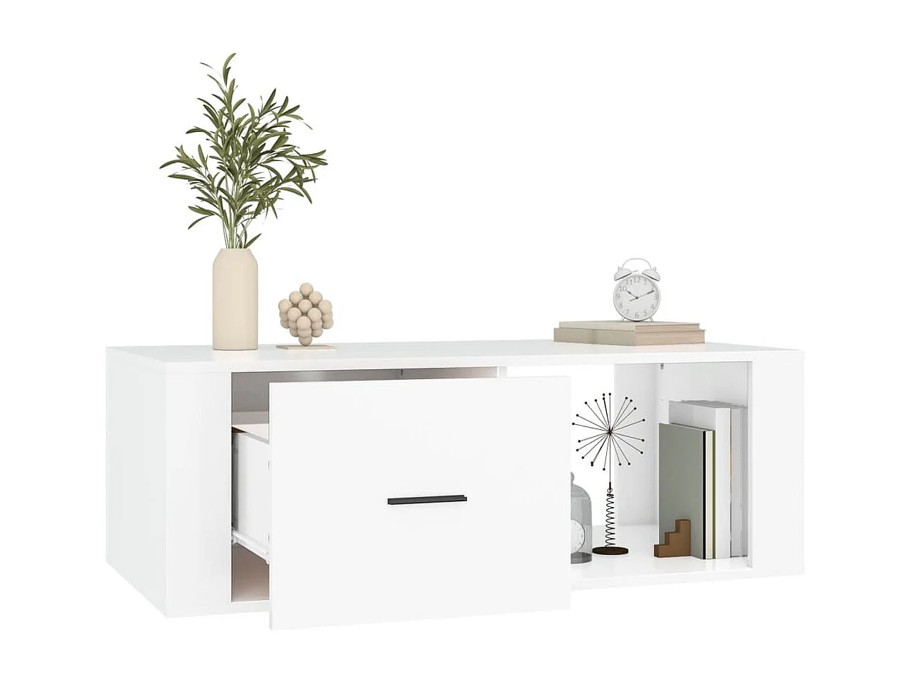 Mesa de centro | Mesa auxiliar madera contrachapada marrón roble 90x50x36,5 cm SHL1422