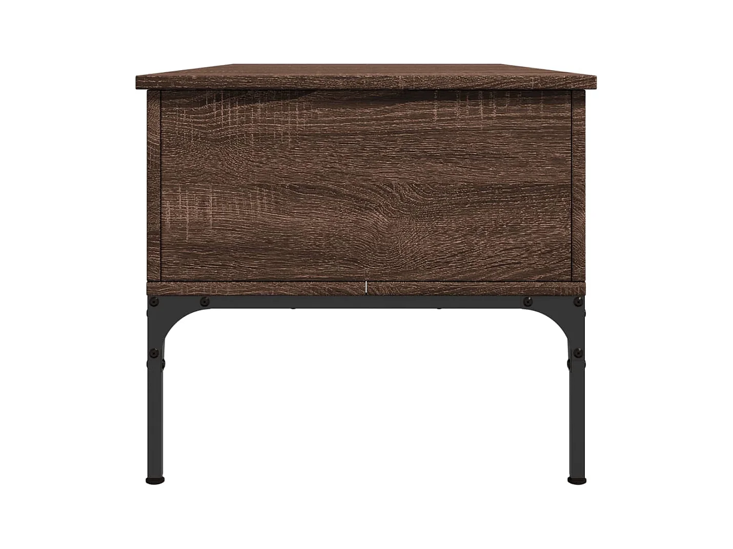 Table basse salon-Table d'appoint chêne marron 100x50x45cm bois d'ingénierie et métal SHL97370