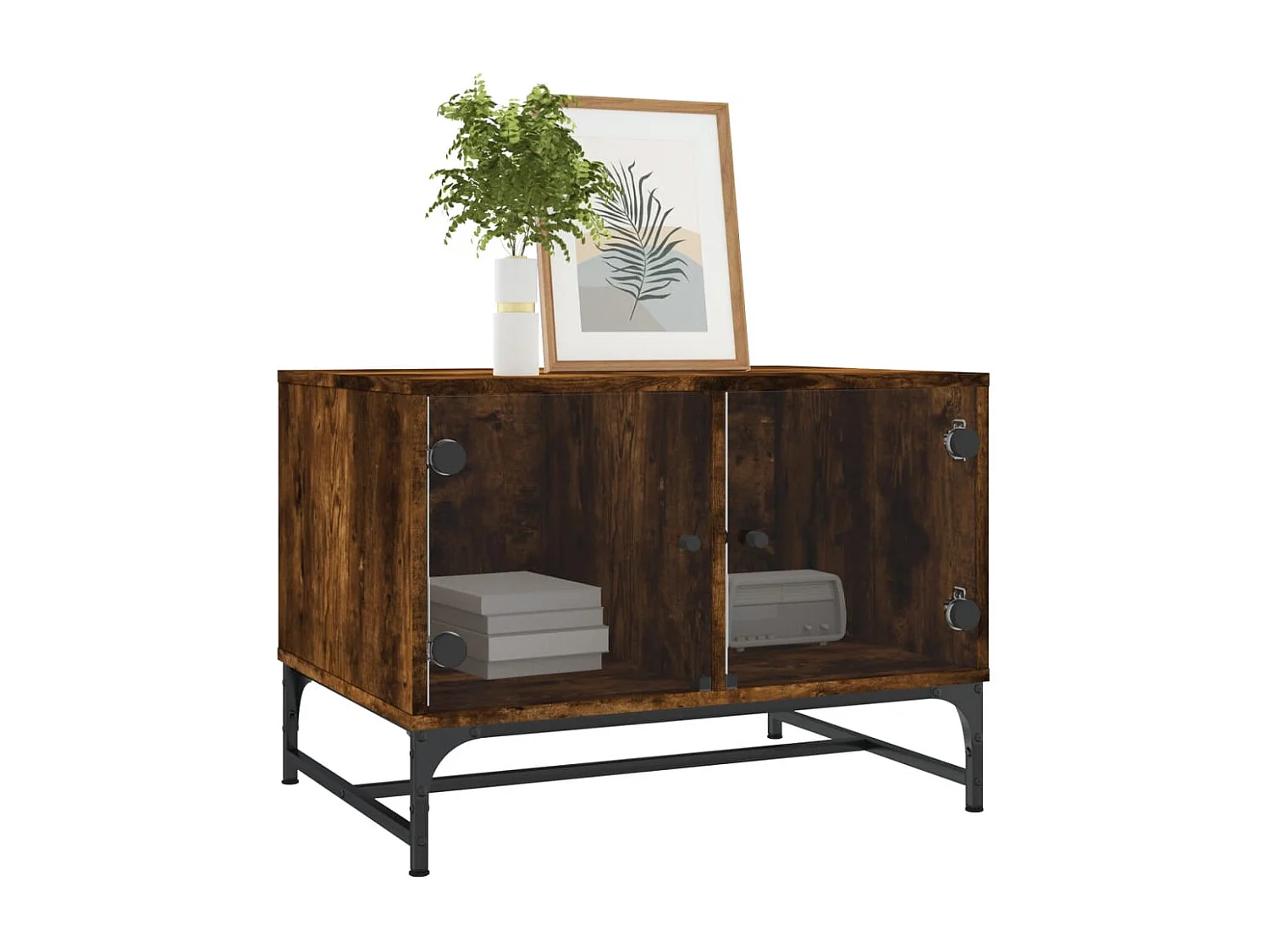 Mesa de centro-Mesa auxiliar de bambú 45x45x35 cm SHL3221