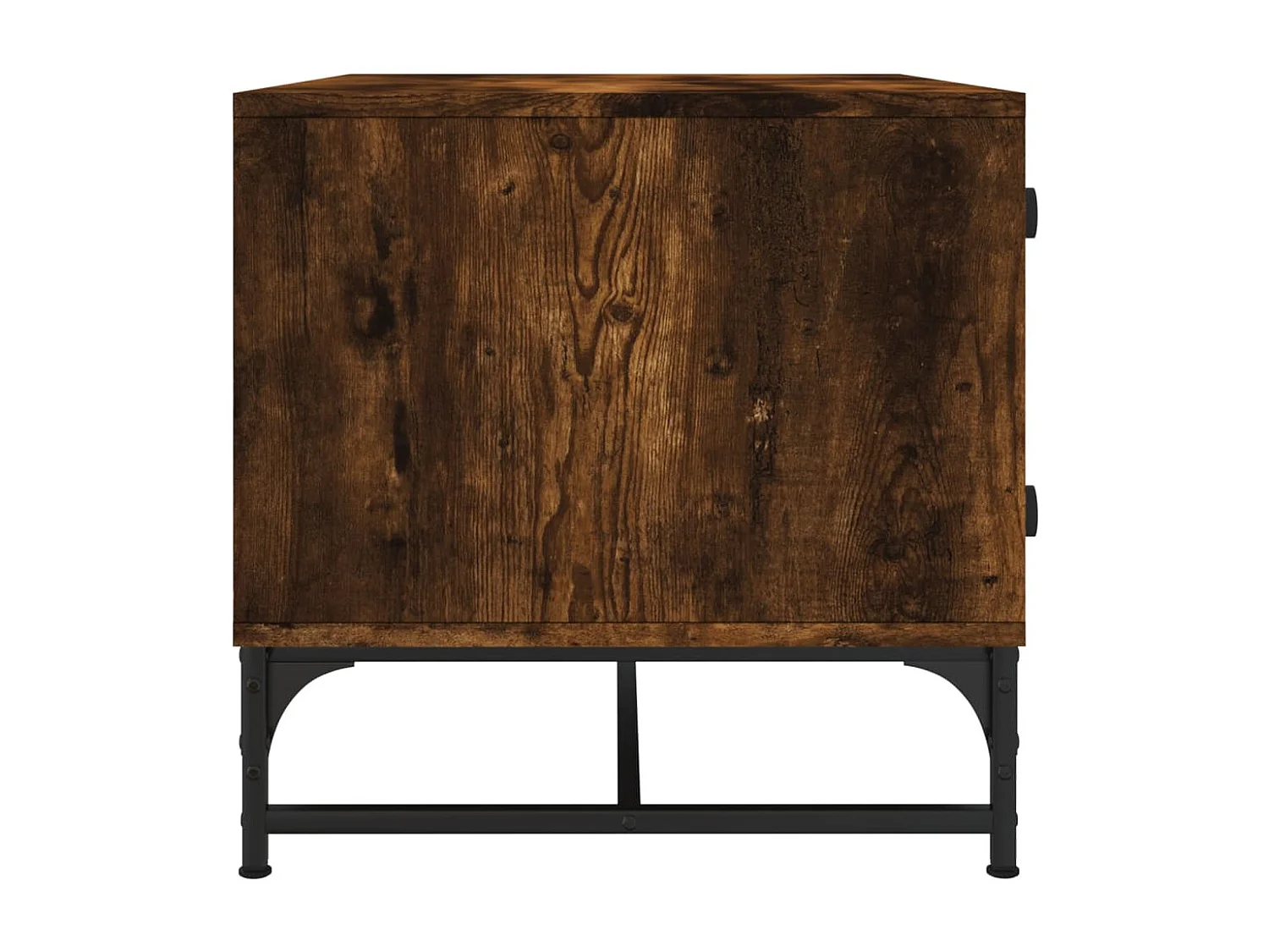 Couchtisch-Wohnzimmertisch-Beistelltische mit Glastüren Räuchereiche 68,5x50x50 cm SHL59180