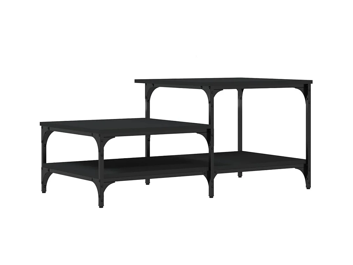 Mesa de centro-Mesa auxiliar con puerta madera maciza de mango 90x50x35 cm SHL32183