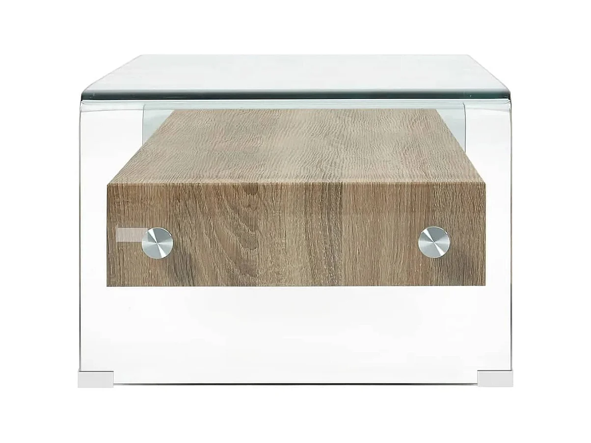 Mesa de centro | Mesa de café | Mesa auxiliar Marrón y Negro 80x50x40 cm SHL2722