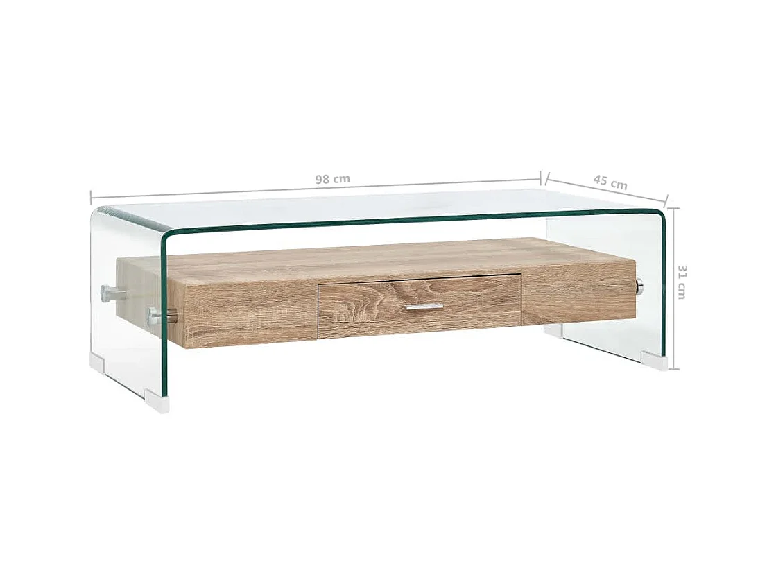 Mesa de centro | Mesa de café | Mesa auxiliar Marrón y Negro 80x50x40 cm SHL2722