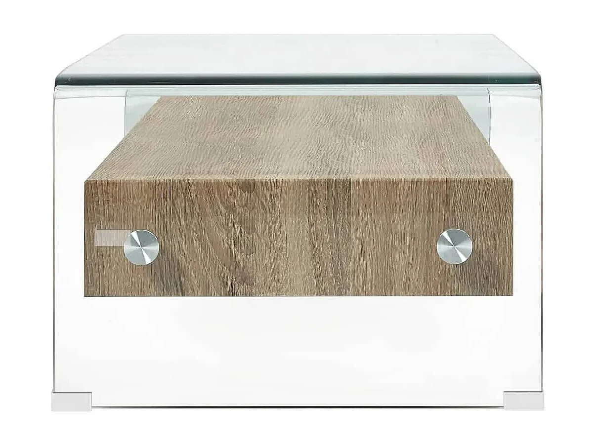 Couchtisch-Beistelltisch-Sofatisch Transparent 98x45x31 cm Hartglas SHL74980