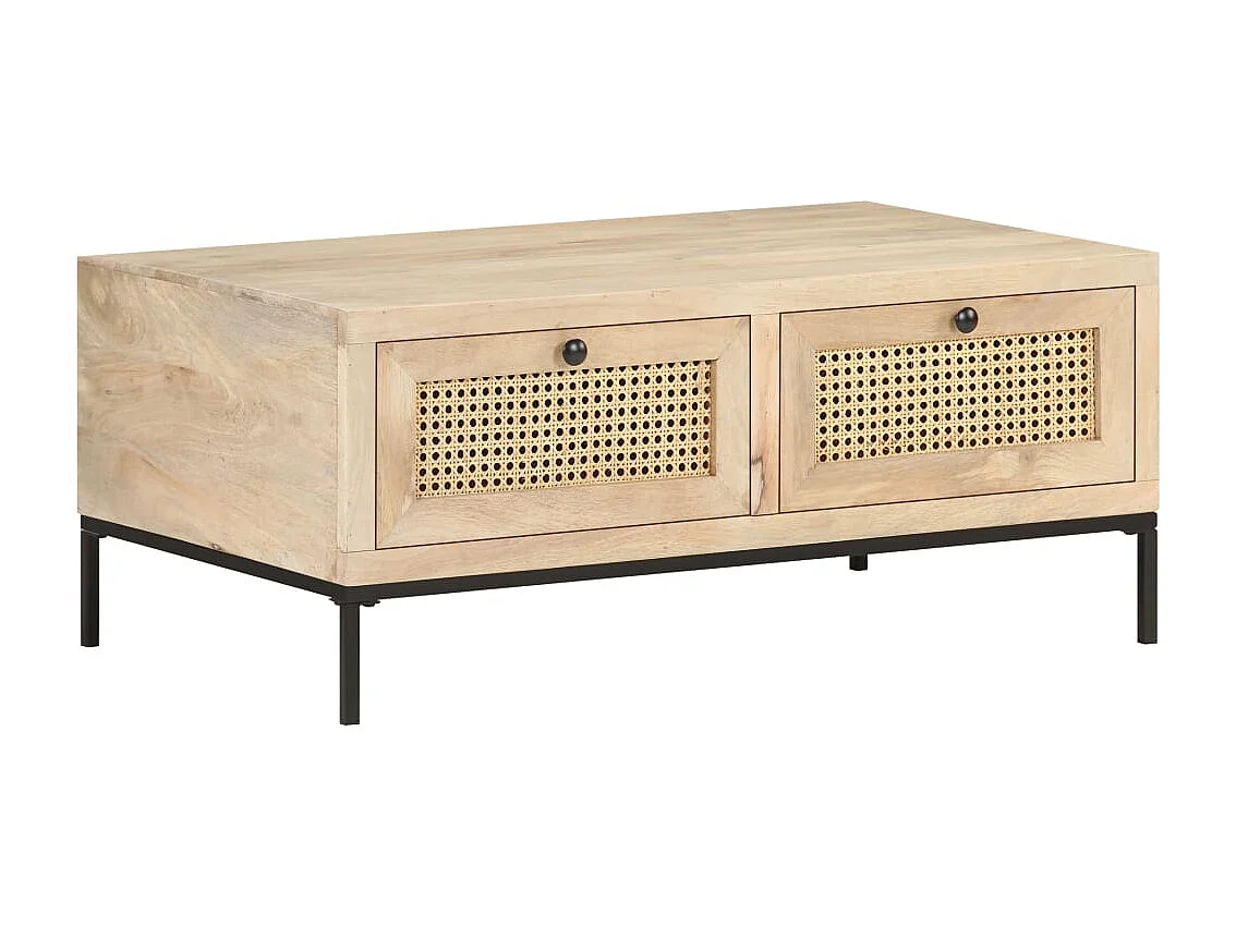 Mesa de centro | Mesa auxiliar 2 uds madera ingeniería blanco brillo 50x50x40cm SHL702876