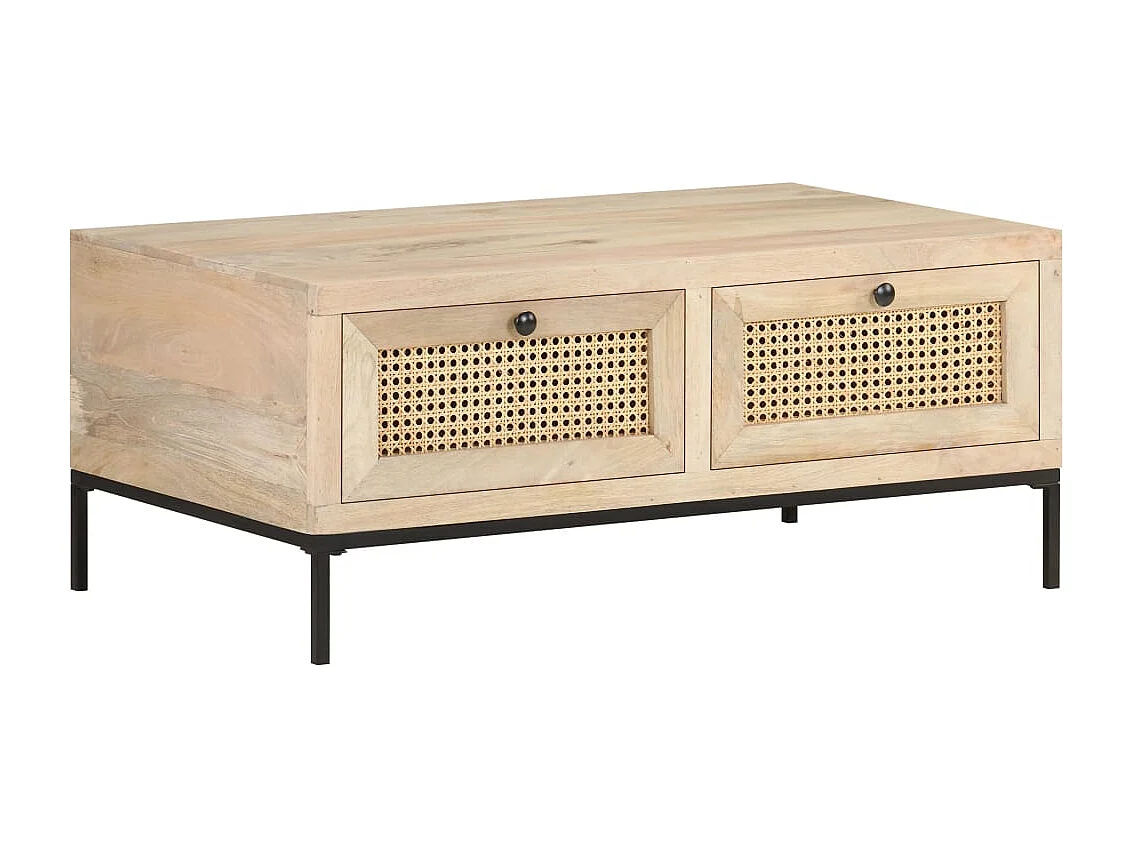 Mesa de centro | Mesa auxiliar 2 uds madera ingeniería blanco brillo 50x50x40cm SHL702876