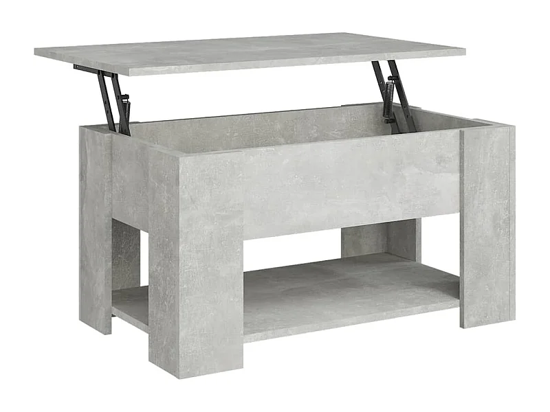 Tavolino da Salotto-Tavolino da Caffè Laterale Grigio Cemento 79x49x41cm Legno Multistrato SHL60994
