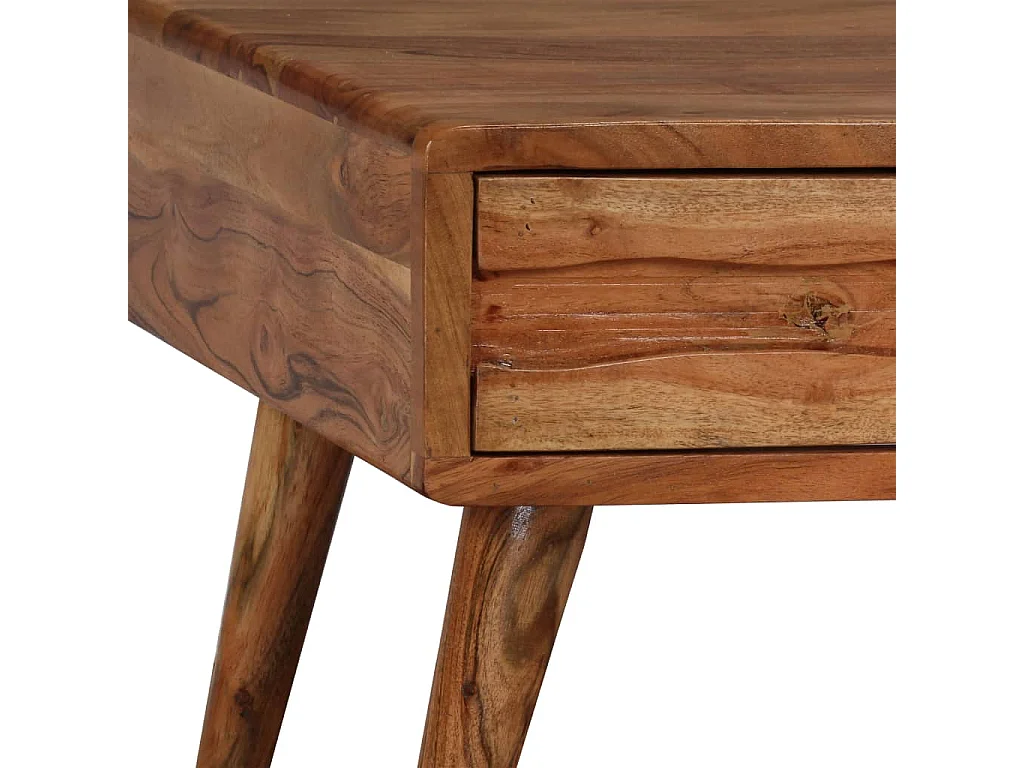 Couchtisch-Beistelltisch-Sofatisch mit Schublade Massivholz Geschnitzt 100x50x40 cm SHL23197