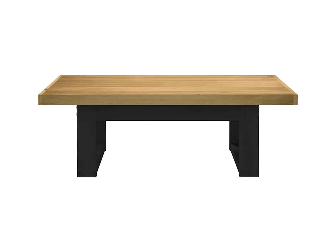 Mesas de centro | Mesa auxiliar con diseño de bloque 2 uds madera mango rugosa SHL1970